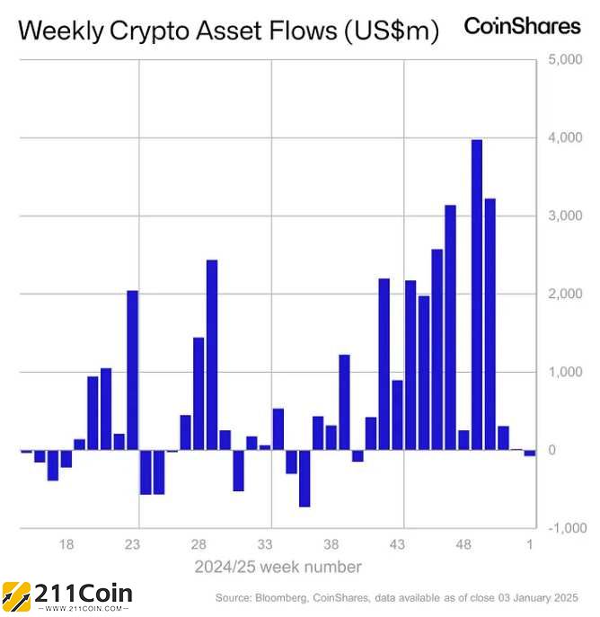 全球加密币基金2024年吸金442亿美元、刷新纪录！比特币ETF成最大赢家